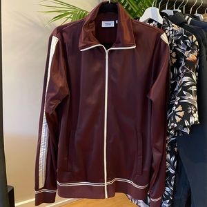 WESC Men Maroon Zip Up Hoodie size M